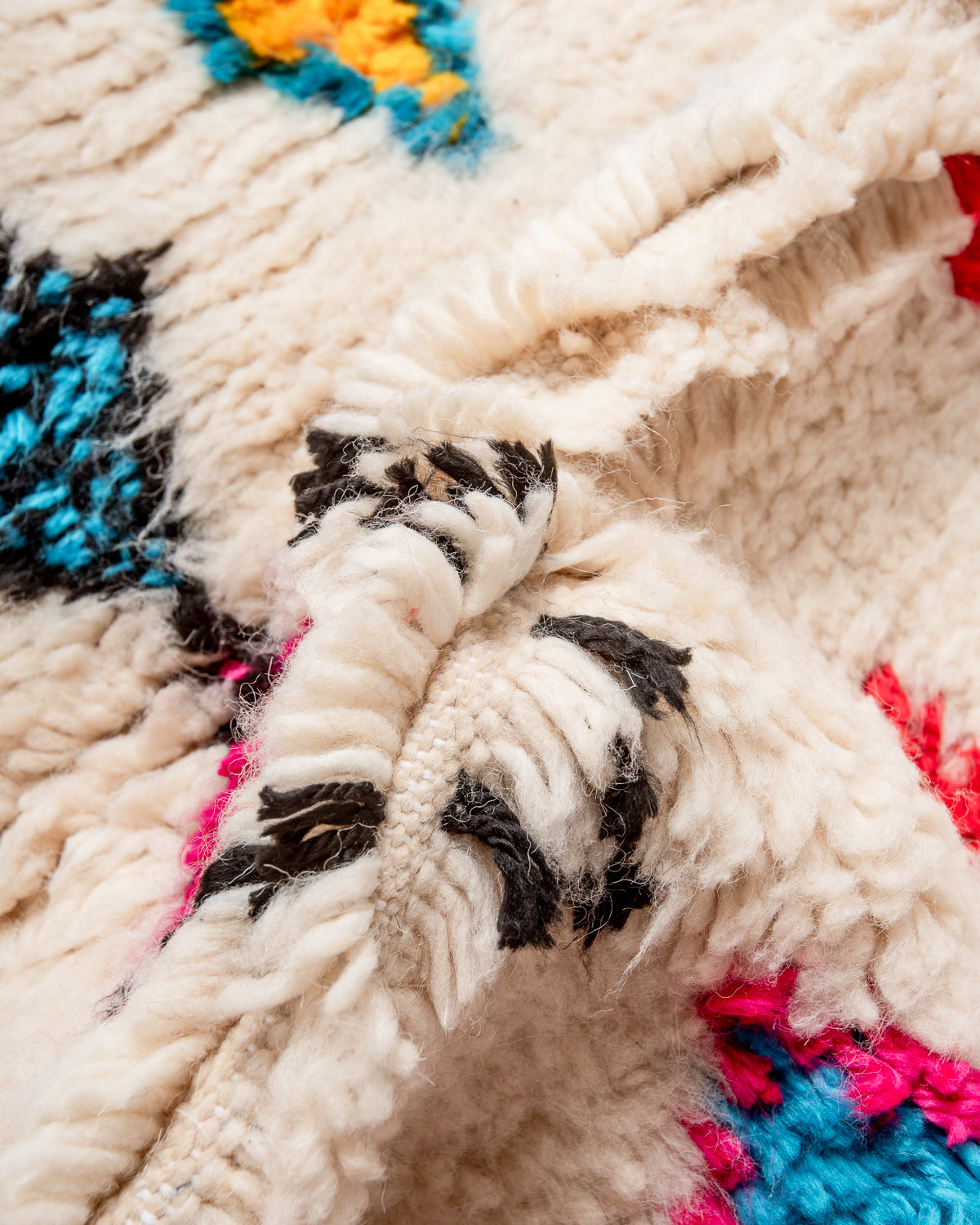 Modern designer handcrafted Berber rug from morocco Azilal with beautiful colors and patterns.